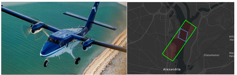 Image of aircraft and expected flight path Image of aircraft and expected flight path